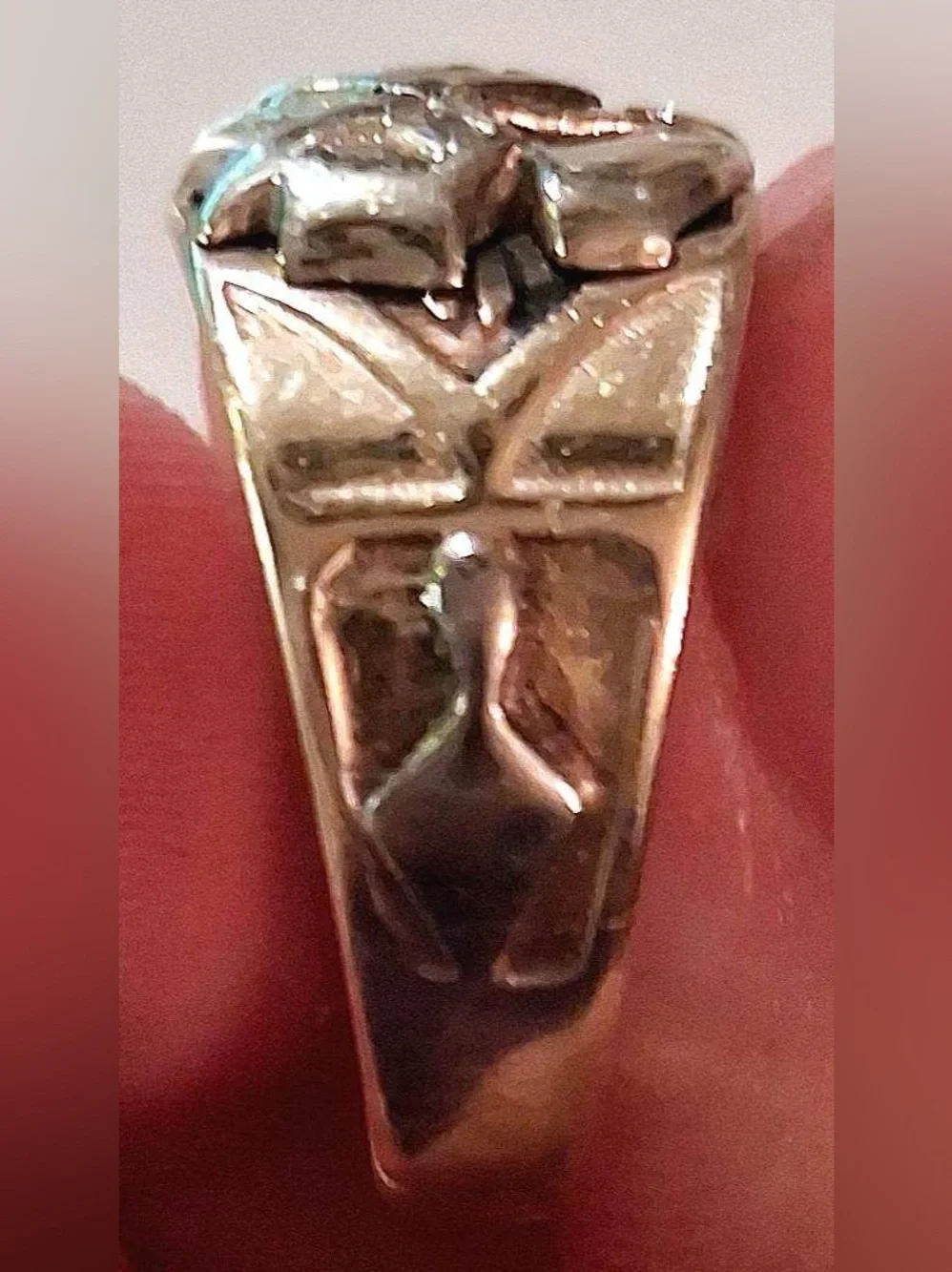 Vintage 10K Gold Masonic Ring with Diamond | Men’s Size 8